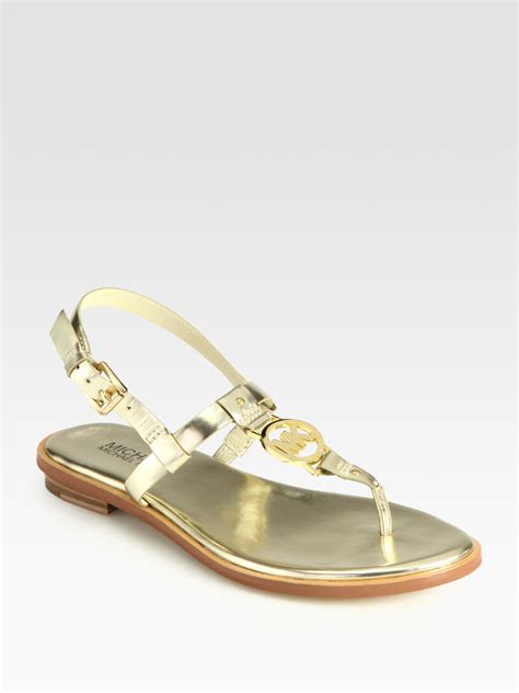 michael kors gold sandals heels|michael kors sandals outlet online.